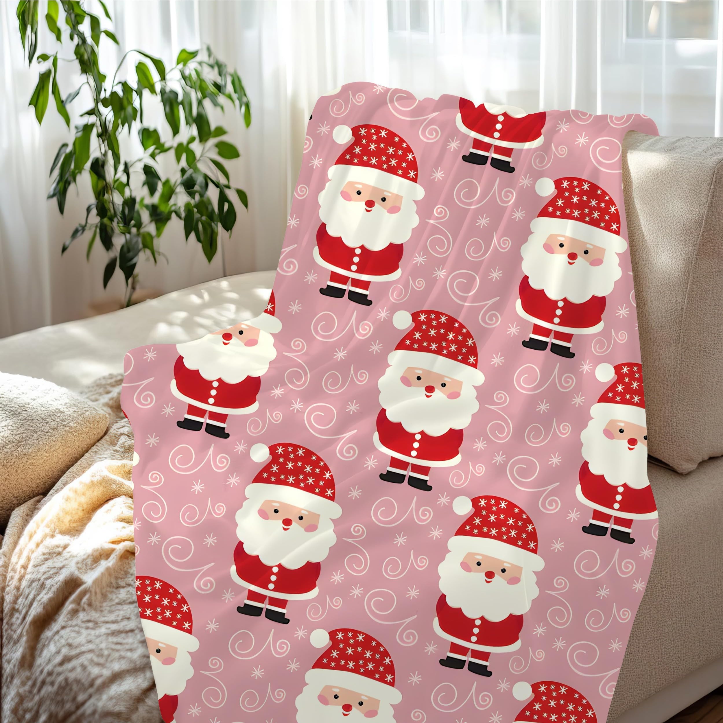 Weihnachtsmann Kuscheldecke Flauschig Weihnachts Decke Fleecedecke 180x200