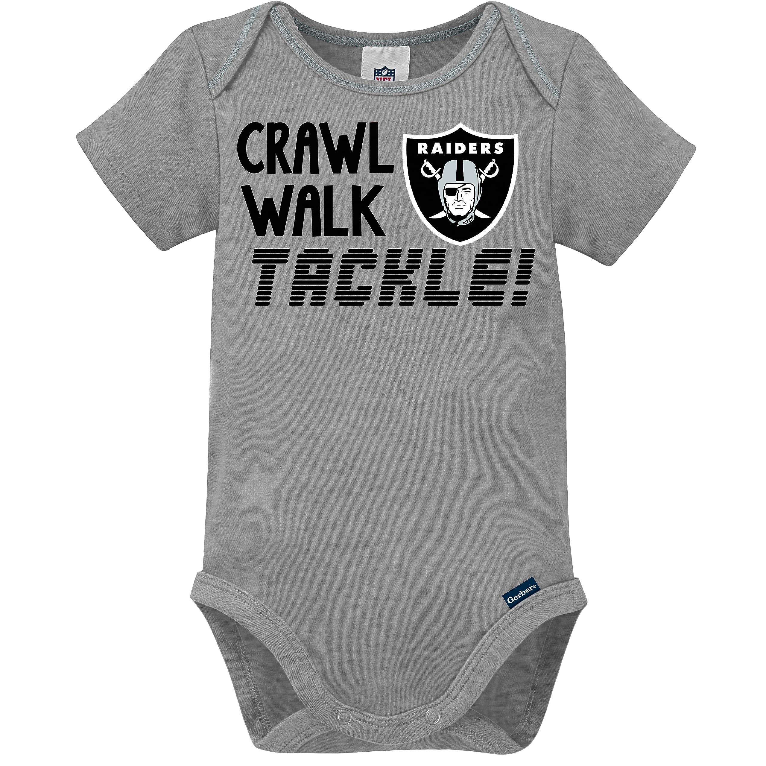 Gerber Unisex Baby Standard NFL 3 Pack Short Sleeve Onesie Bodysuit, Team Color, 3-6 Months