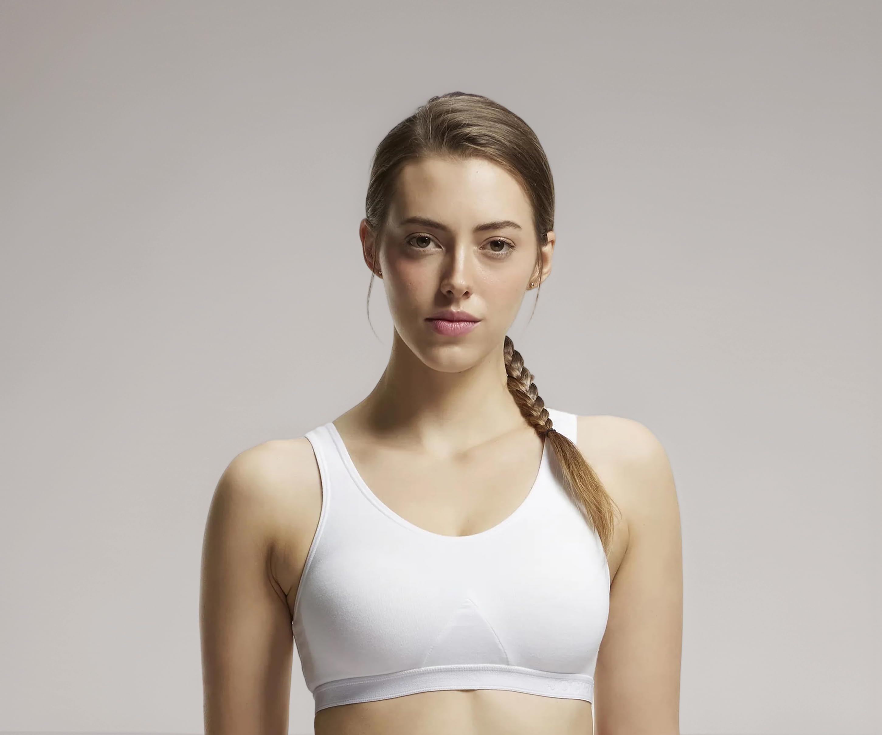1376 Women Super Combed Cotton Elastane Active Bra | Wirefree | Non Padded | Full Coverage Slip-On with Wider Straps | Fabric