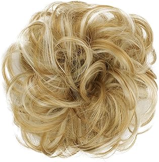 CAISHA by PRETTYSHOP Hairpiece Scrunchy Updo Bridal Hairstyle Voluminous Wavy Messy Bun Blonde Mix G13AL