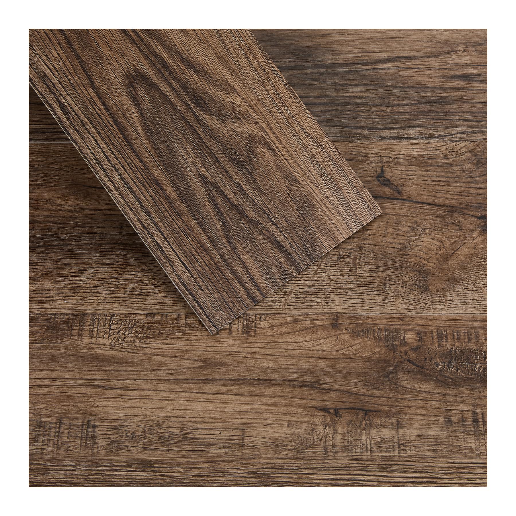 INMOZATA 36Pcs Self-adhesive PVC Flooring Planks Floorboard Planks Waterproof Floor Wall Stickers for Kitchen Bathroom Home Floor Tile (Smoked oak) — image 1
