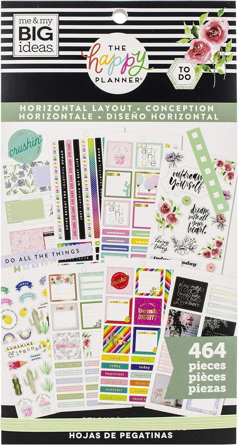 ME & MY BIG IDEAS Happy Planner STCKRS, Horizontal, 464/Pkg, One Size