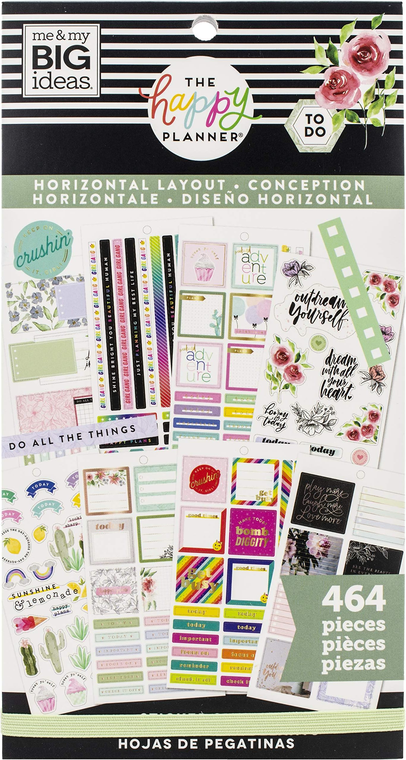 Happy Planner STCKRS, Horizontal, 464/Pkg