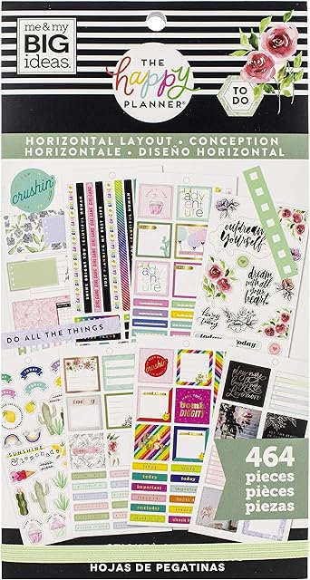 ME & MY BIG IDEAS Happy Planner STCKRS, Horizontal, 464/Pkg, One Size