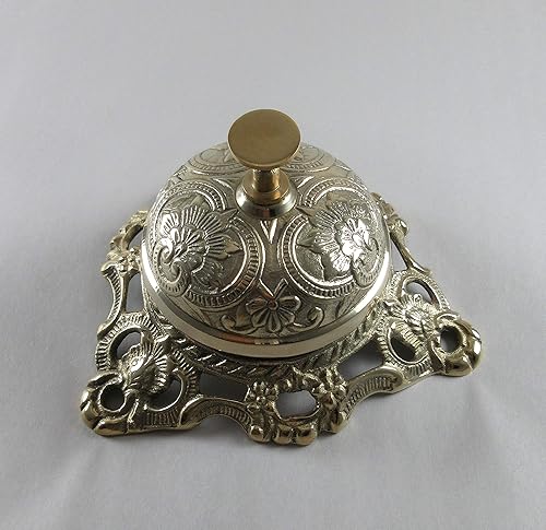 Miniatura 2 de Upper Deck Campana de contador de hotel de latón macizo adornado