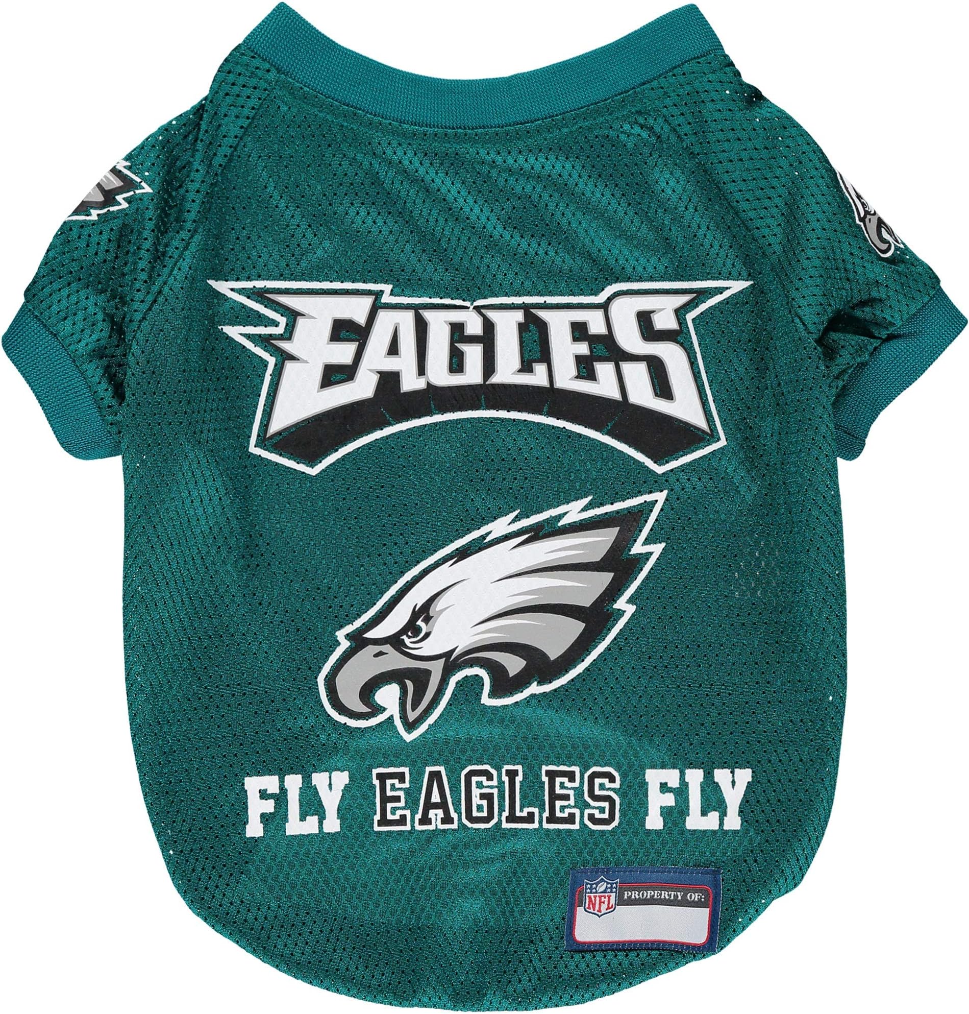 NFL PHILADELPHIA EAGELS RAGLAN JERSEY "Fly Eagles Fly" - Large. CUTEST FOOTBALL JERSEY for DOGS & CATS