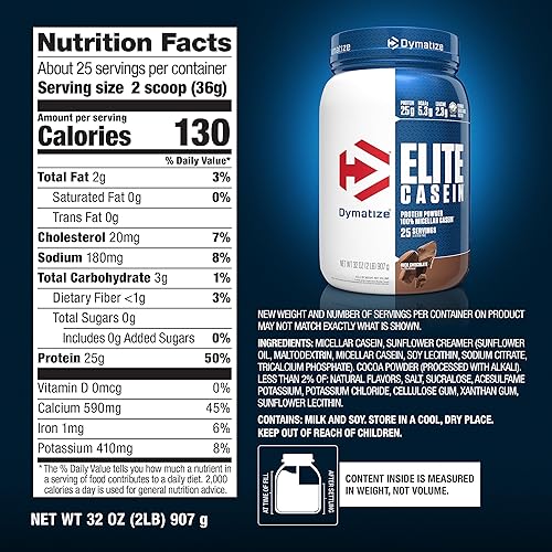 Miniatura 5 de Dymatize Nutririon Elite Casein suplemento pre entrenamiento 22600 1 1