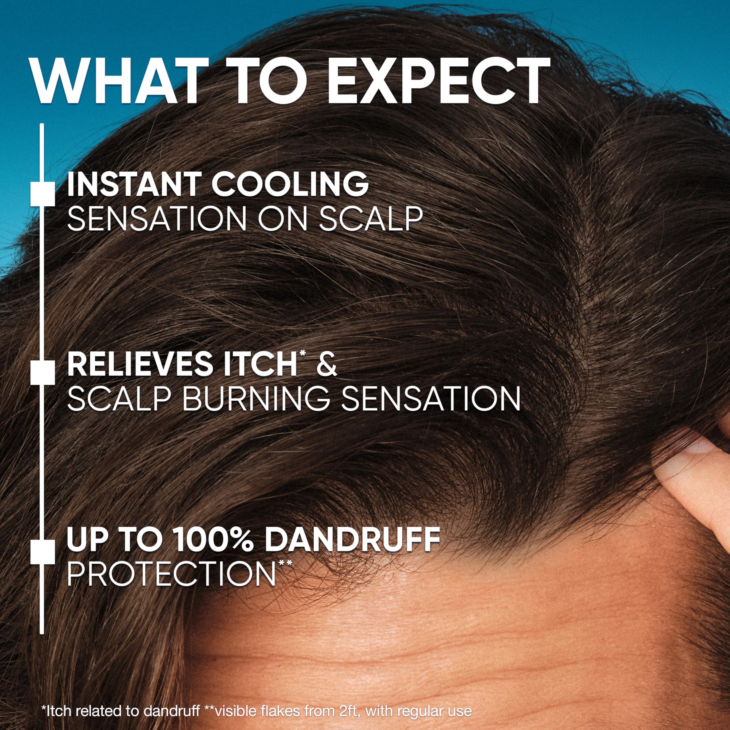 Head & Shoulders Menthol Fresh Anti-Dandruff Shampoo for itchy scalp 1000ml. With Extra Cooling Effect. Works Against Causes Of Dandruff Oil And Itch From The 1st Wash — view 7