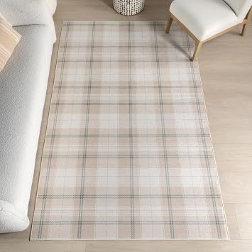 Nuloom Splashguard Callipoe Beige/Ivory, 26" x 8, Soft and Cozy, High Traffic, Stain Resistant, Easy Clean, Durable, Machine Washable Runner for Bedroom, Living Room, Dining, Den, Foyer, Entryway
