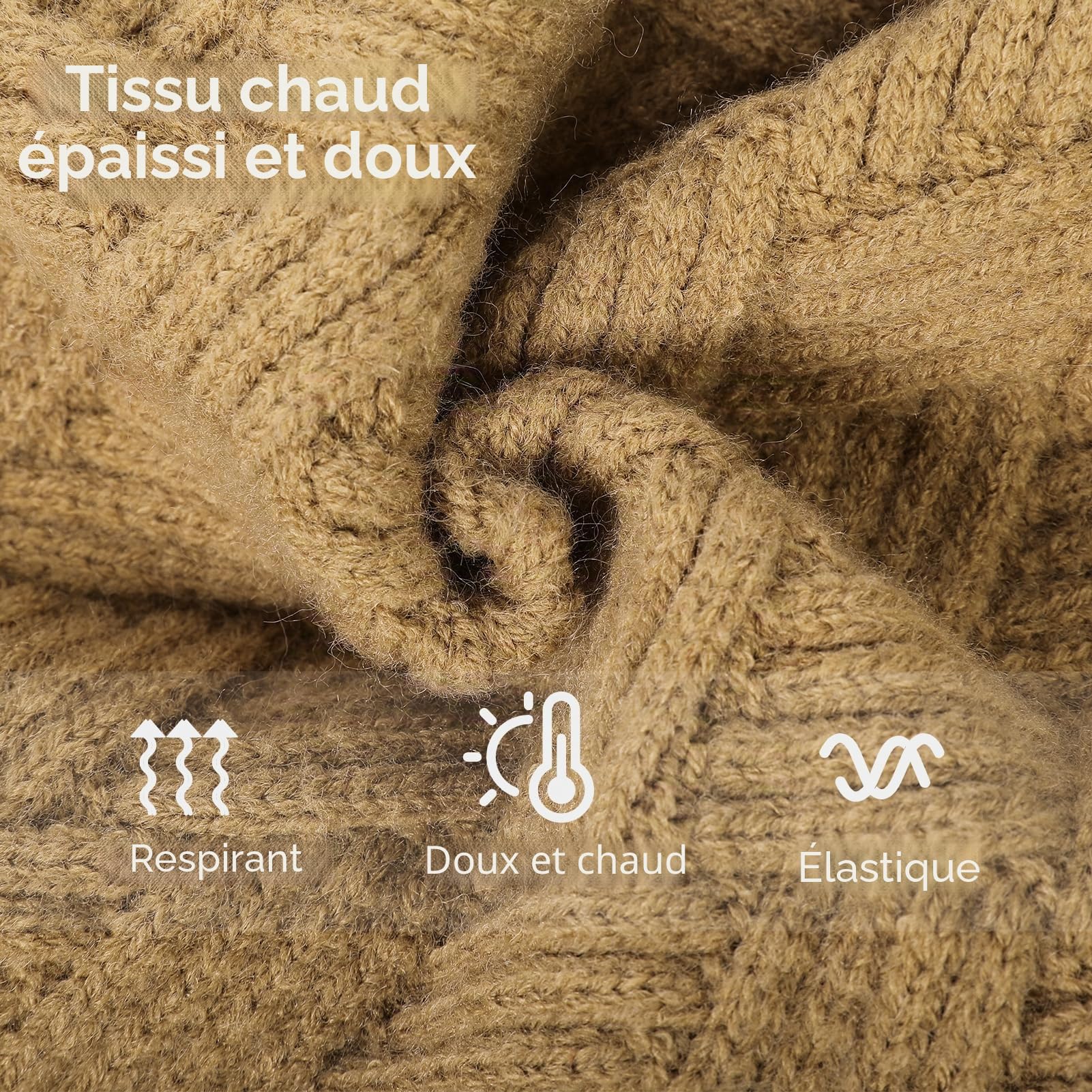 AOFITEE Pull Noel Chien Moyen, Pull Chaud pour Chiens avec Manches de Petite et Moyenne Taille, Epais et Chaud Tricot de Noël à Col Roulé Chiens Sweater Bouledogue Français pour Automne Hiver