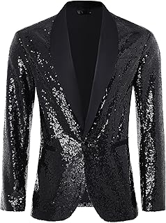 Coucoland Sequin Blazer Men-Tuxedo Jacket Sequin Suit Men Sport Coats