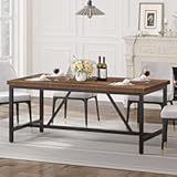 YITAHOME 70&period;8" Large Kitchen Dining Room Table for 6-8 People&comma; Rustic Brown Farmhouse Industrial Wood Style Rectangle Apartment Dinning Room Dinette Tables for Eating Dinner