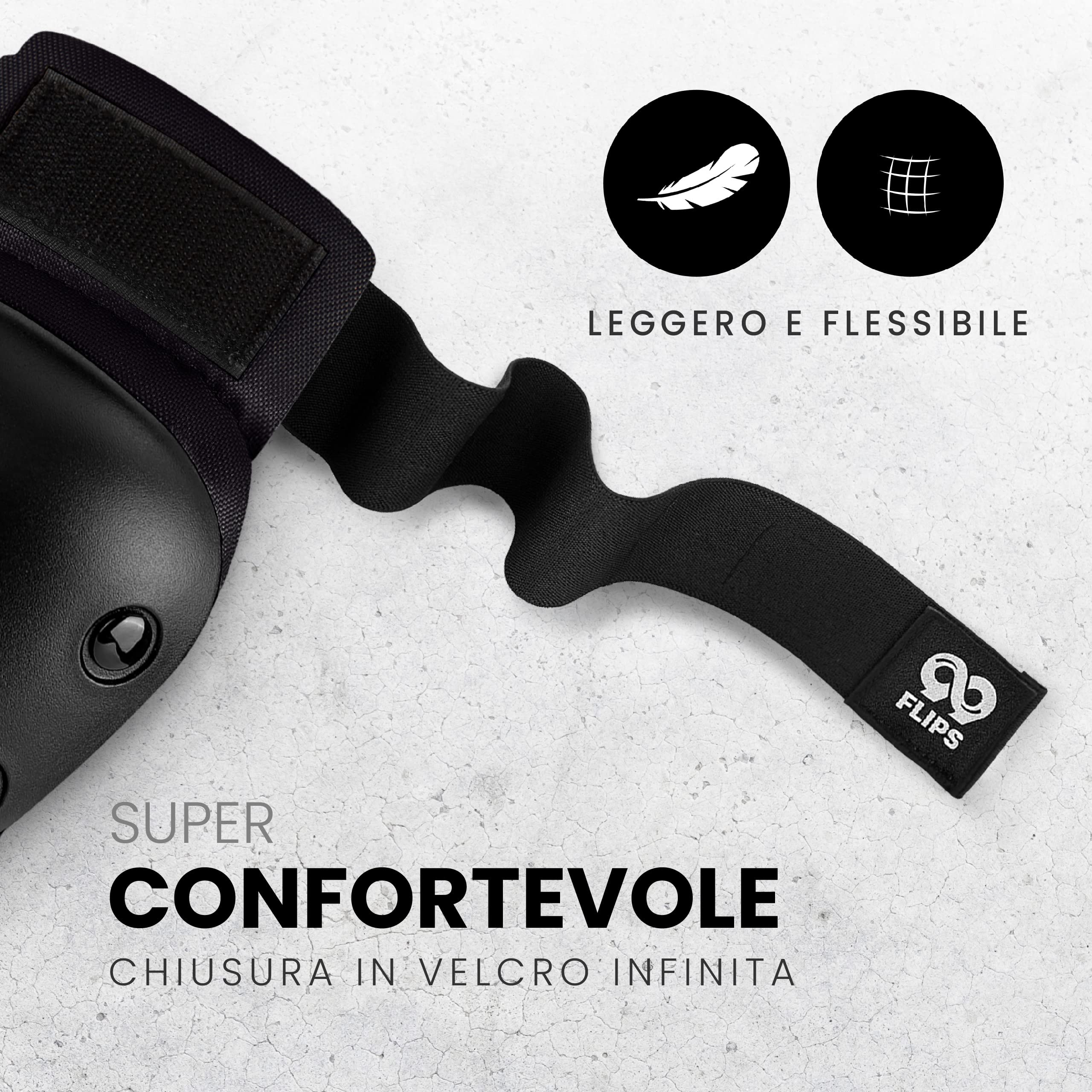 99FLIPS Protezioni Pattini Skateboard Adulto e Giovani - Set di Protezioni da Donna con Ginocchiere e Gomitiere - Protezione Skate