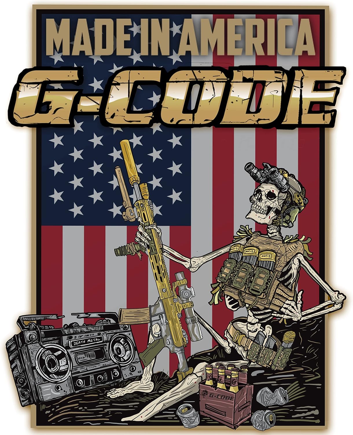 Made in America Skeleton (5.5'' X 4.48" Inches)