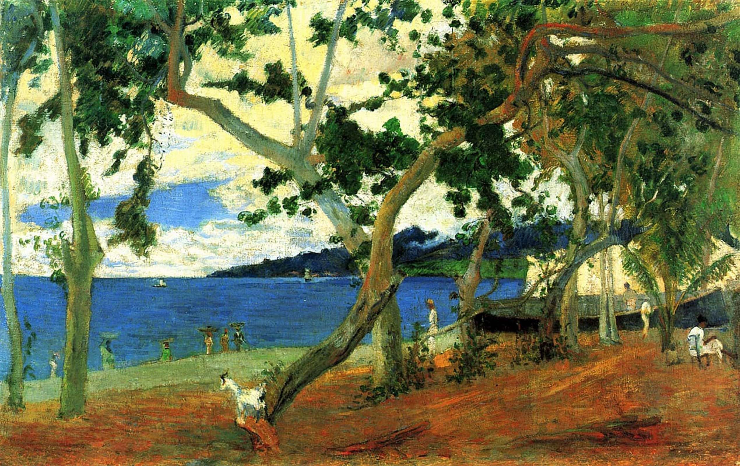 SERENDIPITP Vintage Picture Print on Canvas Wall Art Poster by the Seashore Martinique by Paul Gauguin Artwork Print Poster for Wall Decor 60x90cm