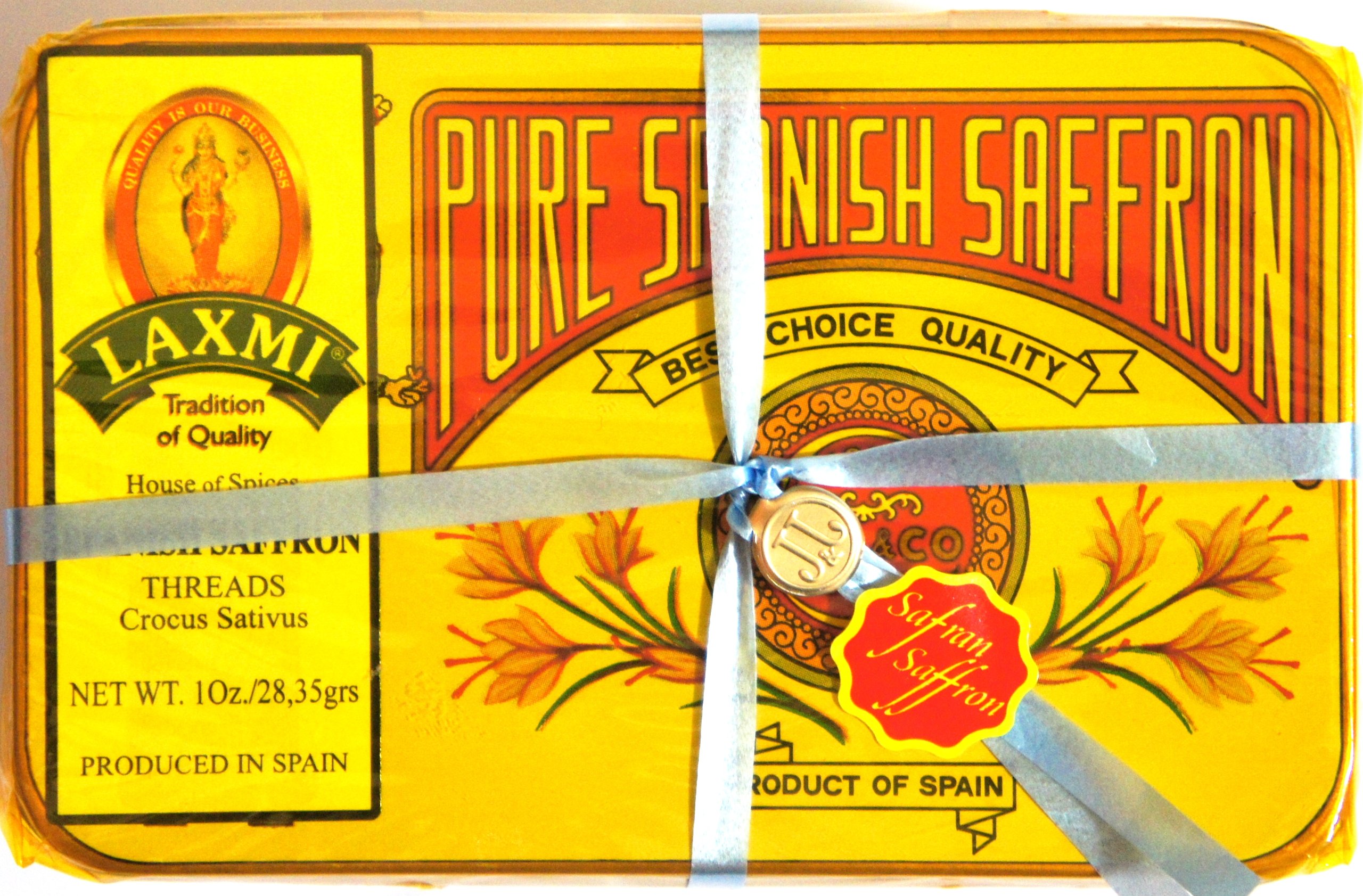 Amazon.com : Laxmi Pure Spanish Saffron - 1oz (28.35g) Tin
