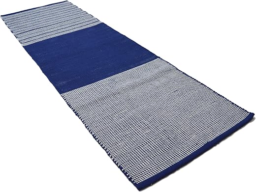 MDZ® Hand Made Anti-Skid Cotton Yoga Mat with Free Carrying Strap &amp; Bag for Men, Women, Girls &amp; Kids |Size - 2'x6' Feet |1...