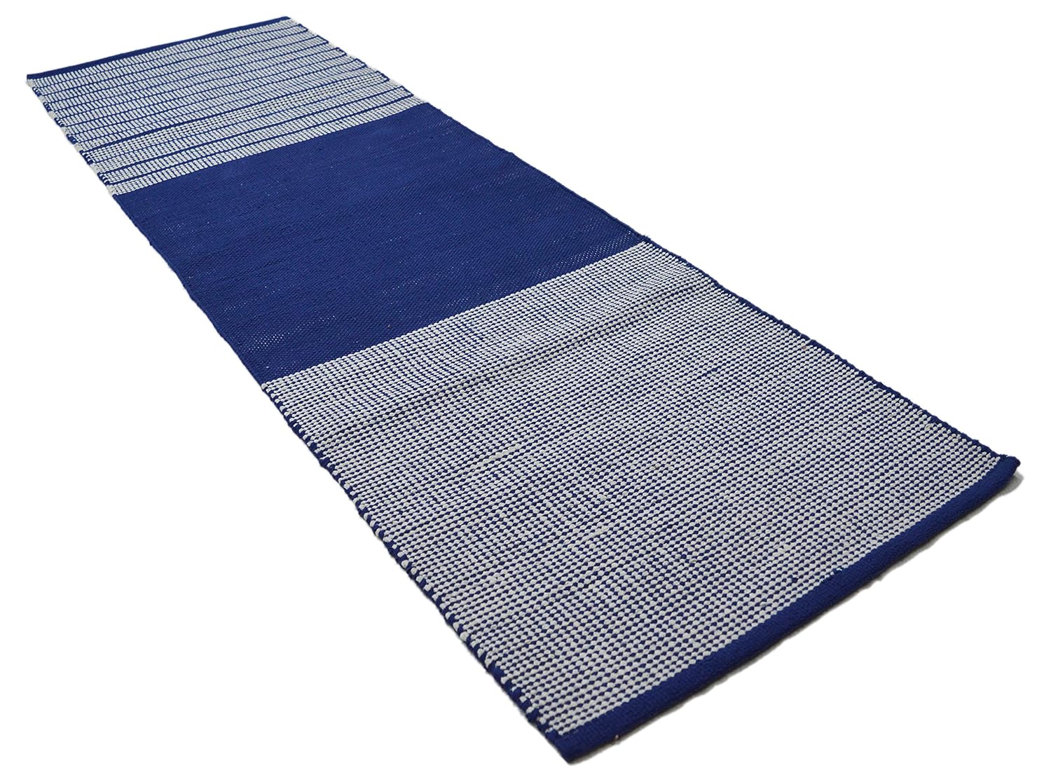 MDZ® Hand Made Anti-Skid Cotton Yoga Mat with Free Carrying Strap & Bag for Men, Women, Girls & Kids |Size - 2'x6' Feet |1...