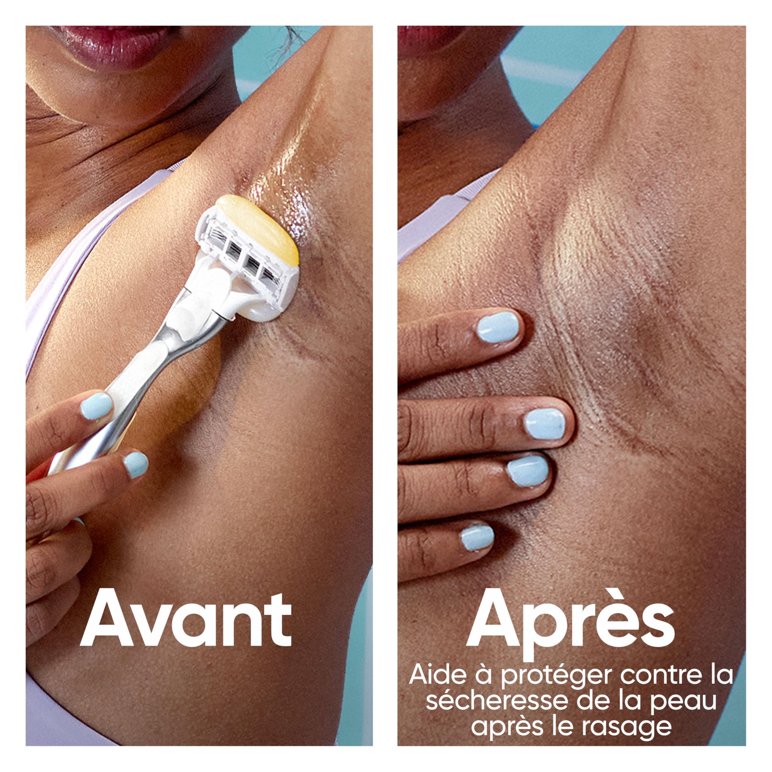 Gillette Venus Lames de Rasoir Femme Pro ComfortGlide 10 Rechanges Cartouche Bande Lubrifiante Parfum Noix de Coco Aloe Vera Rasage Peau Sèche