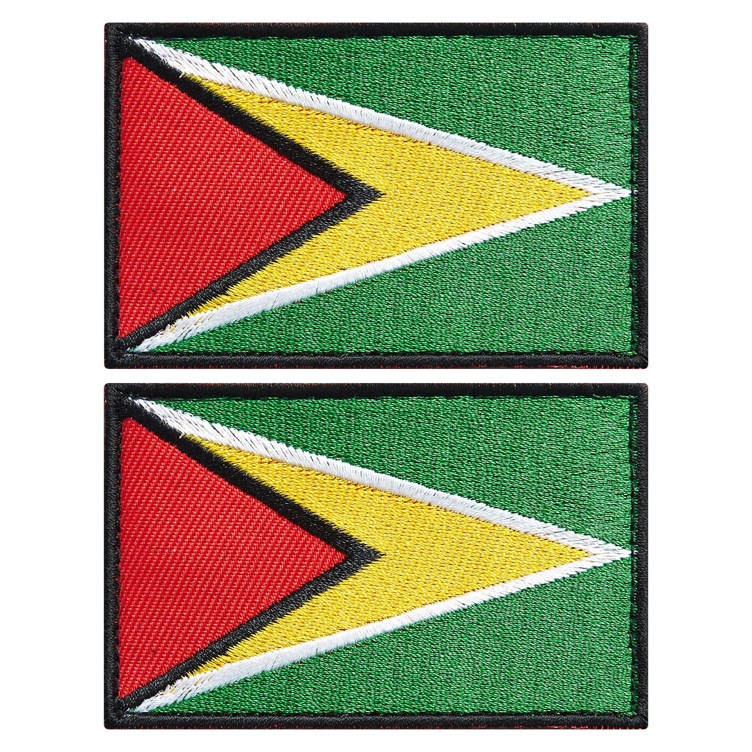 Stidsds Guyana 2 Pack Flag Patch Flags Embroidered Patches Guyanese Flags Military Tactical Patch For Clothes Hat Backpacks Pride Decorations