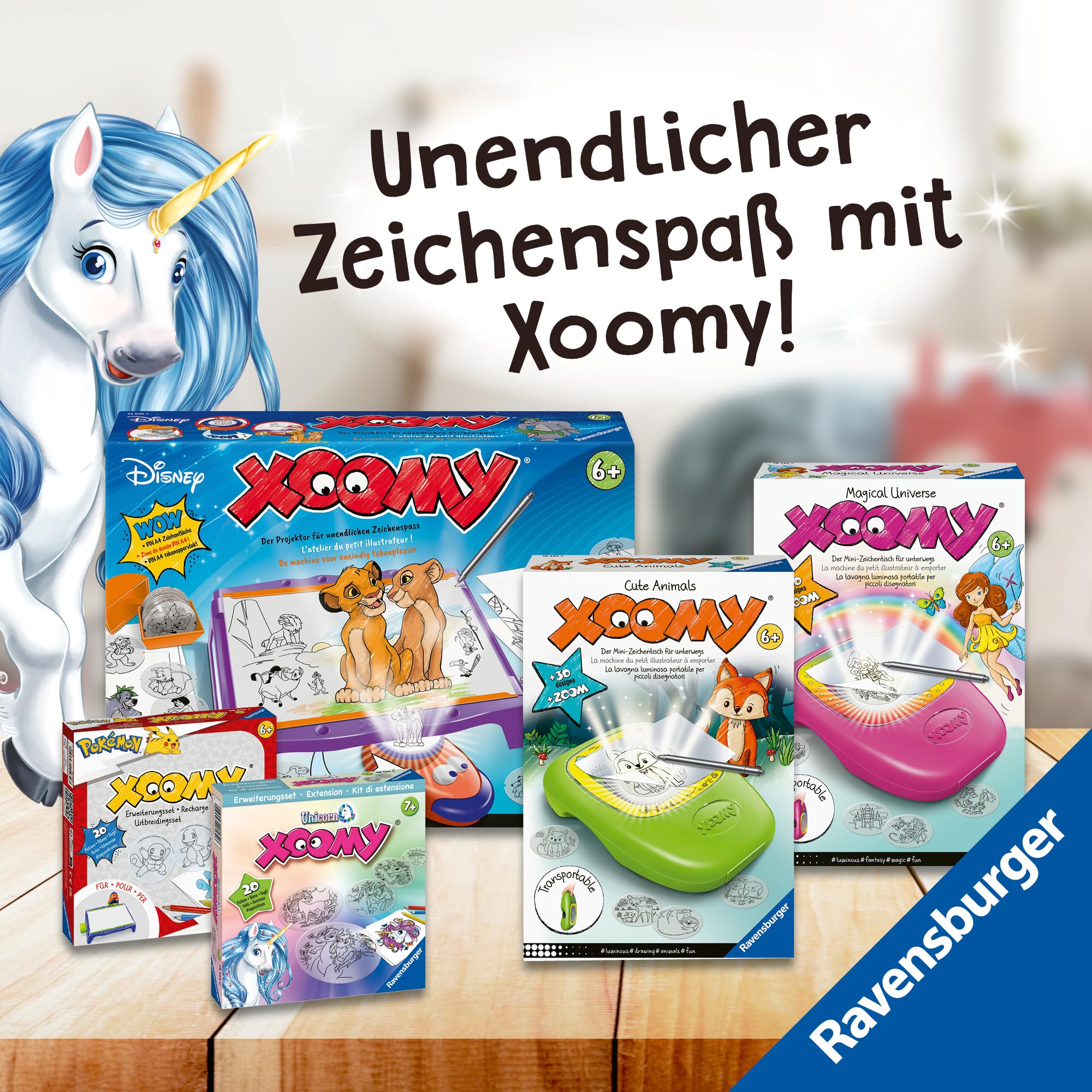 Xoomy Maxi Disney Classics und Prinzessinnen - Zeichnen Lernen, Kreatives Zeichnen und Malen für Kinder ab 6 Jahren, Zeichenset für unendlichen Zeichenspaß