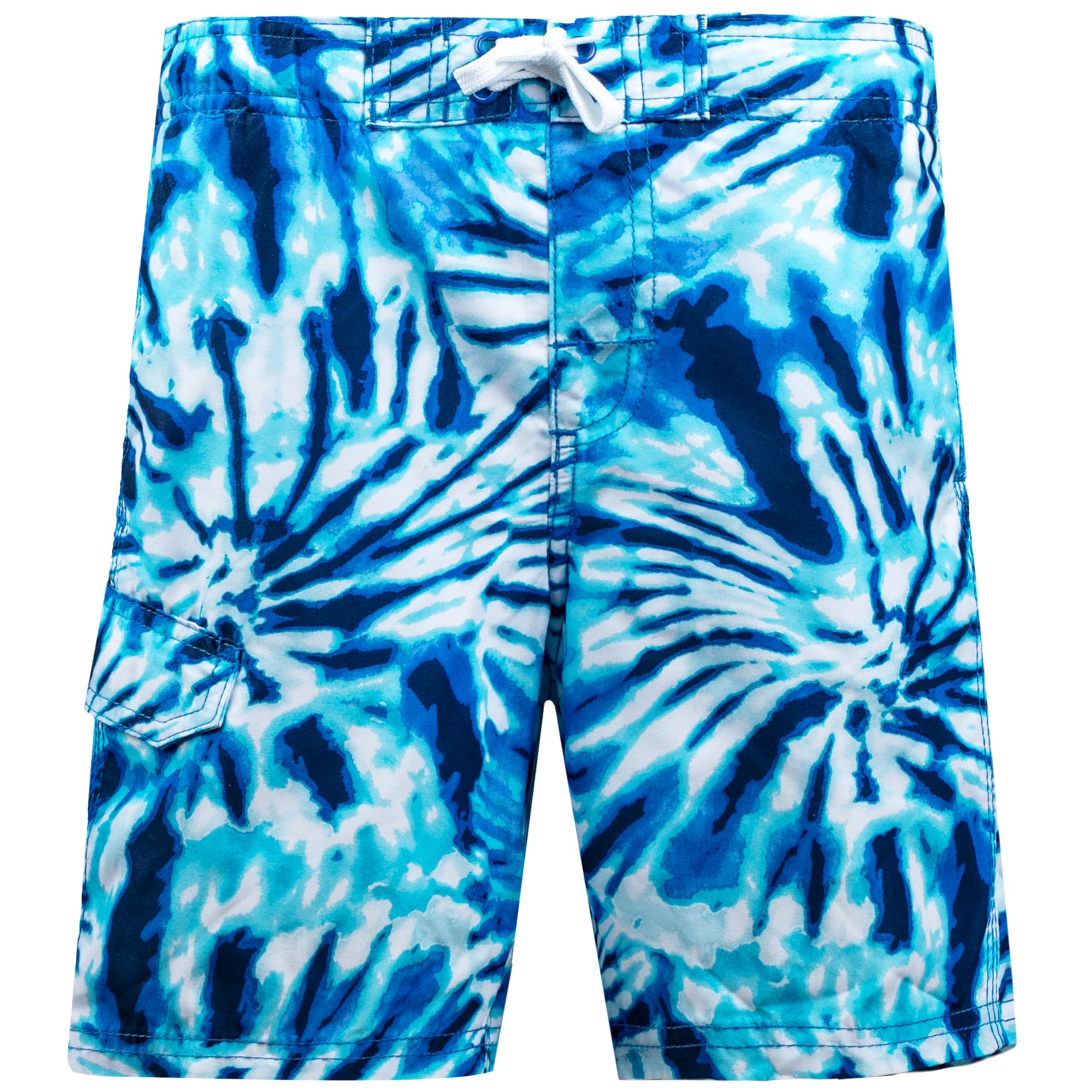 Kanu Surf Boys' Yolo Quick Dry UPF 50+ Beach Swim Trunk, Twister Royal, Large (14/16)