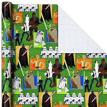 ディズニー STAR WARSのラッピングペーパー Disney Star Wars Graphics Birthday Gift Wrap Roll, 50 SQ FT