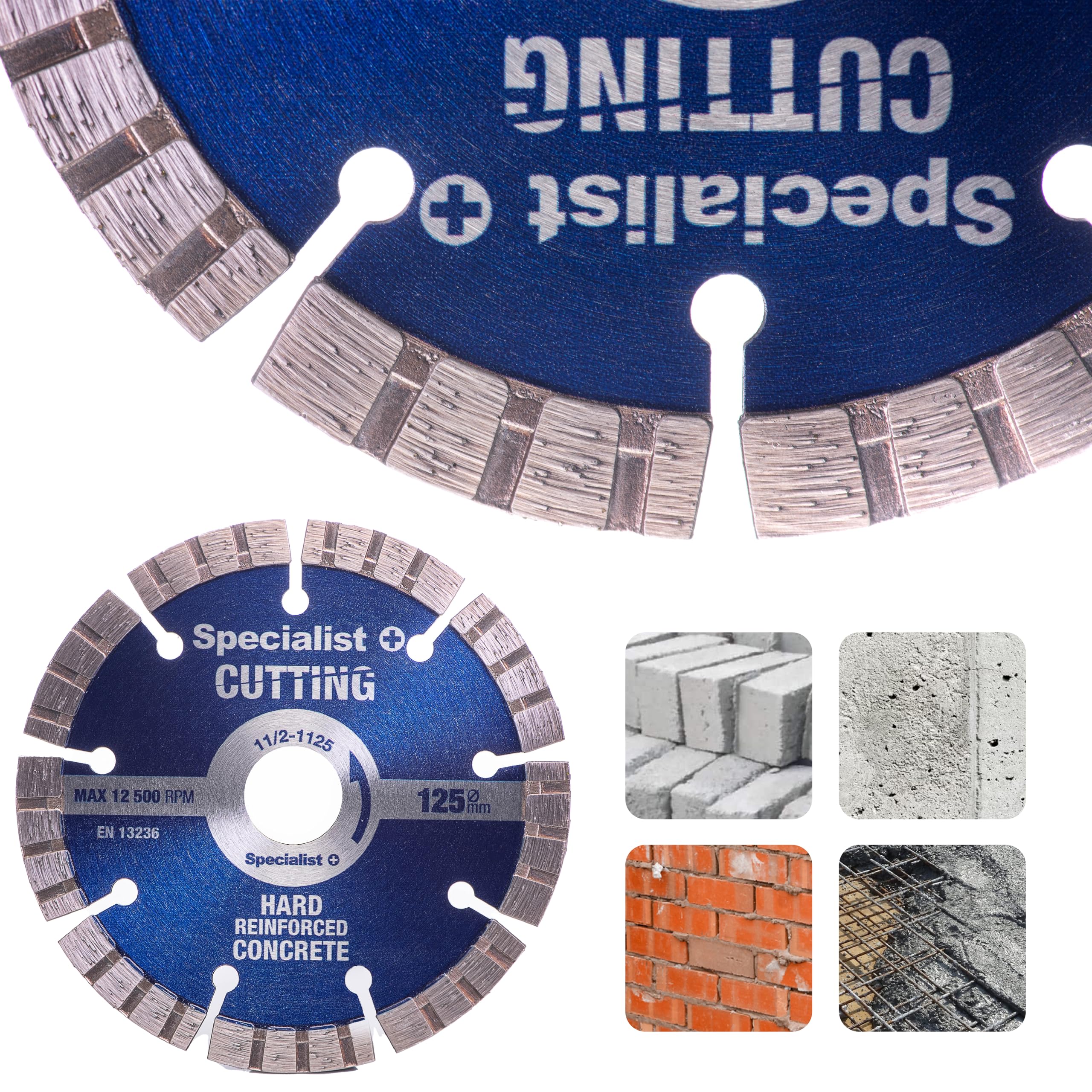 Specialist - Disco de diamantes, 3 piezas, 125 mm, disco universal para cortar azulejos, mármol, hormigón, cerámica, piedra