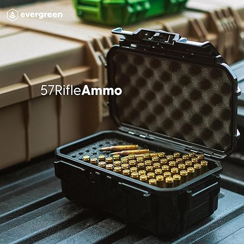 Miniatura 2 de Evergreen Estuche de almacenamiento redondo para 100 rifles, munición universal impermeable y funda protectora, seguro de viaje, especificaciones
