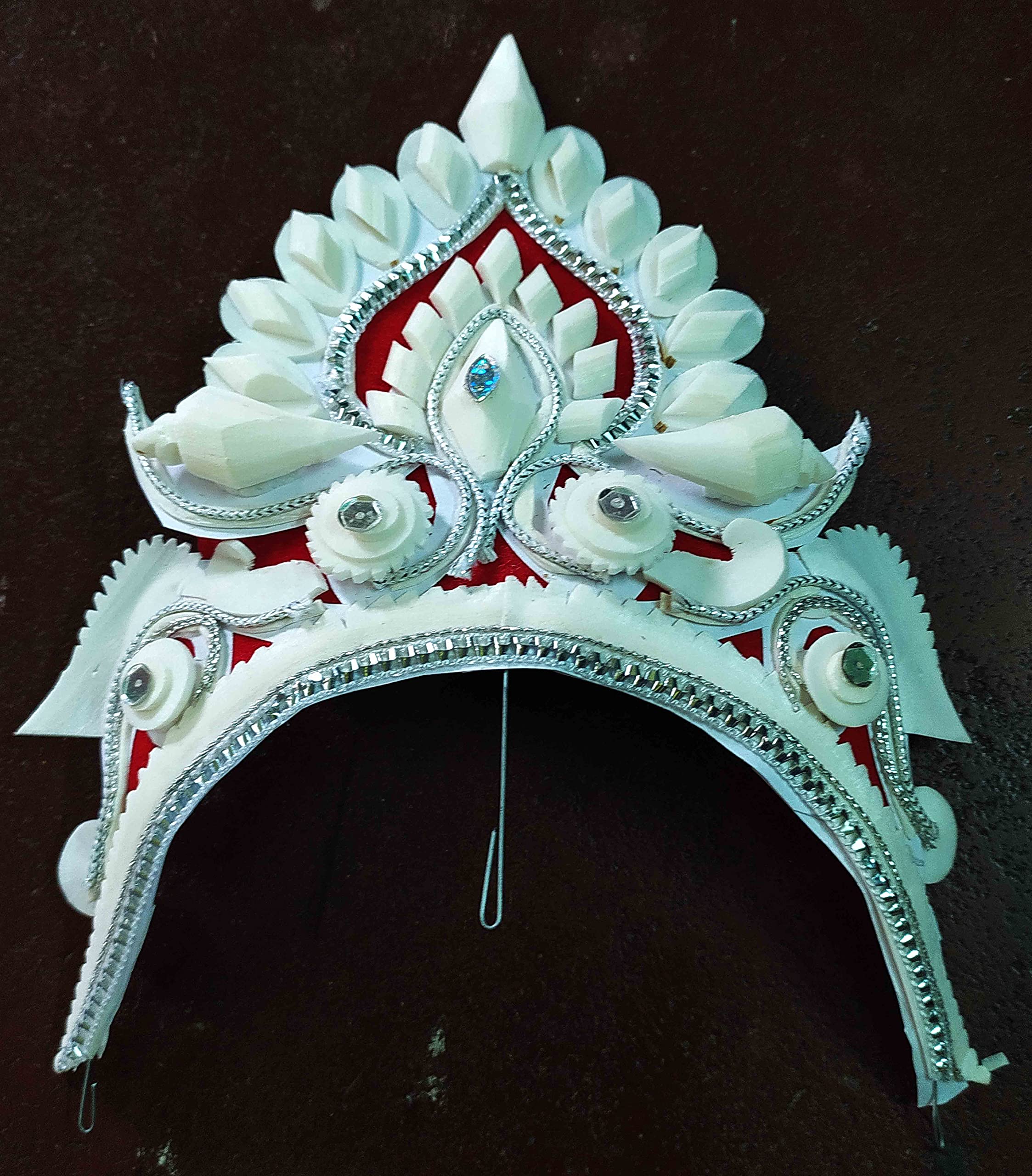 Natural Shola Bridal Crown, Shraboni, Medium