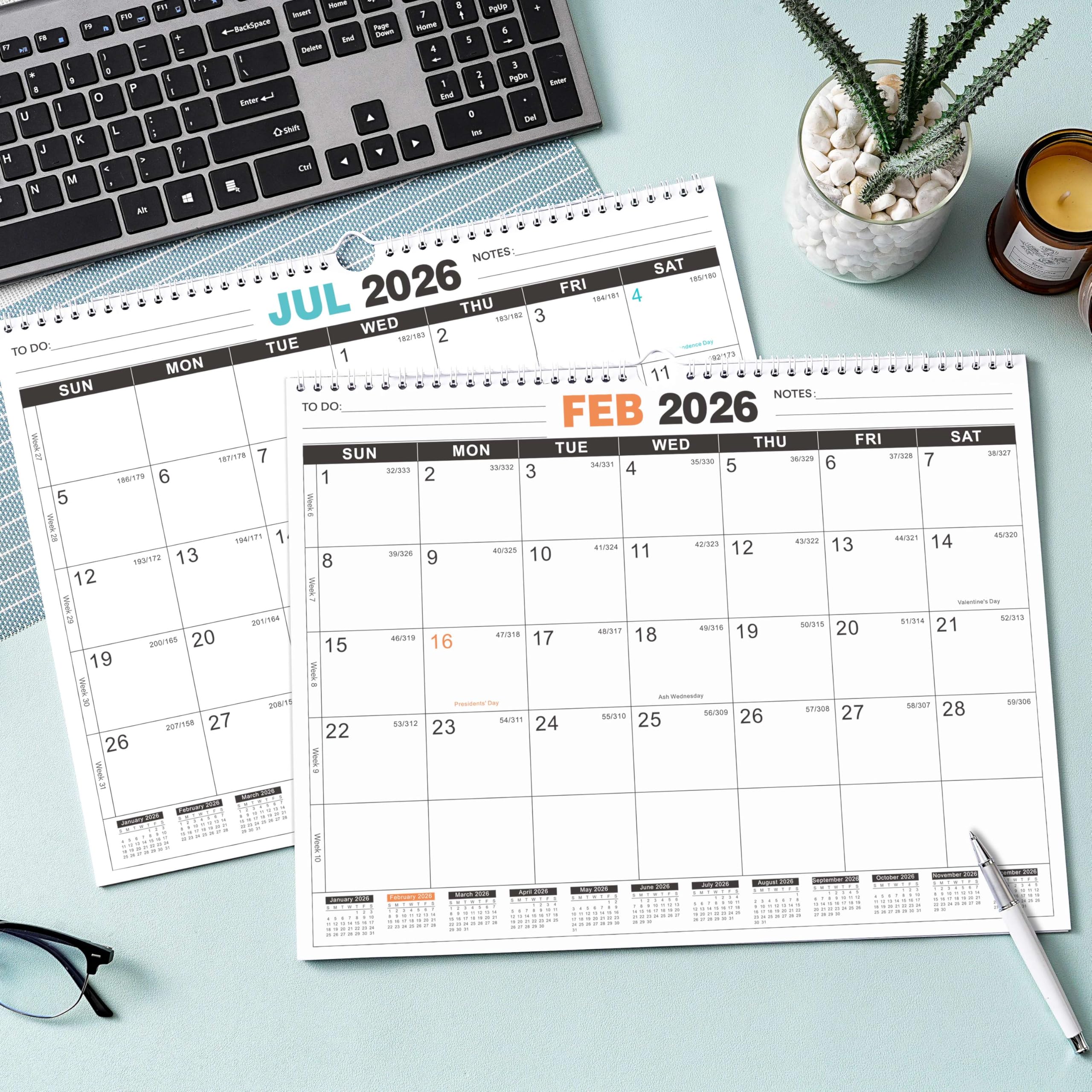 Amazon.co.jp: 2026年カレンダー - 2026年壁掛けカレンダー、2026年1月