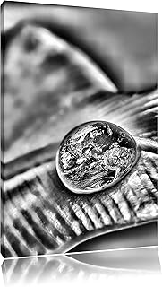 Pixxprint Tautropfen Erde als Leinwandbild | Größe: 100x70 | Wandbild| Kunstdruck | fertig bespannt