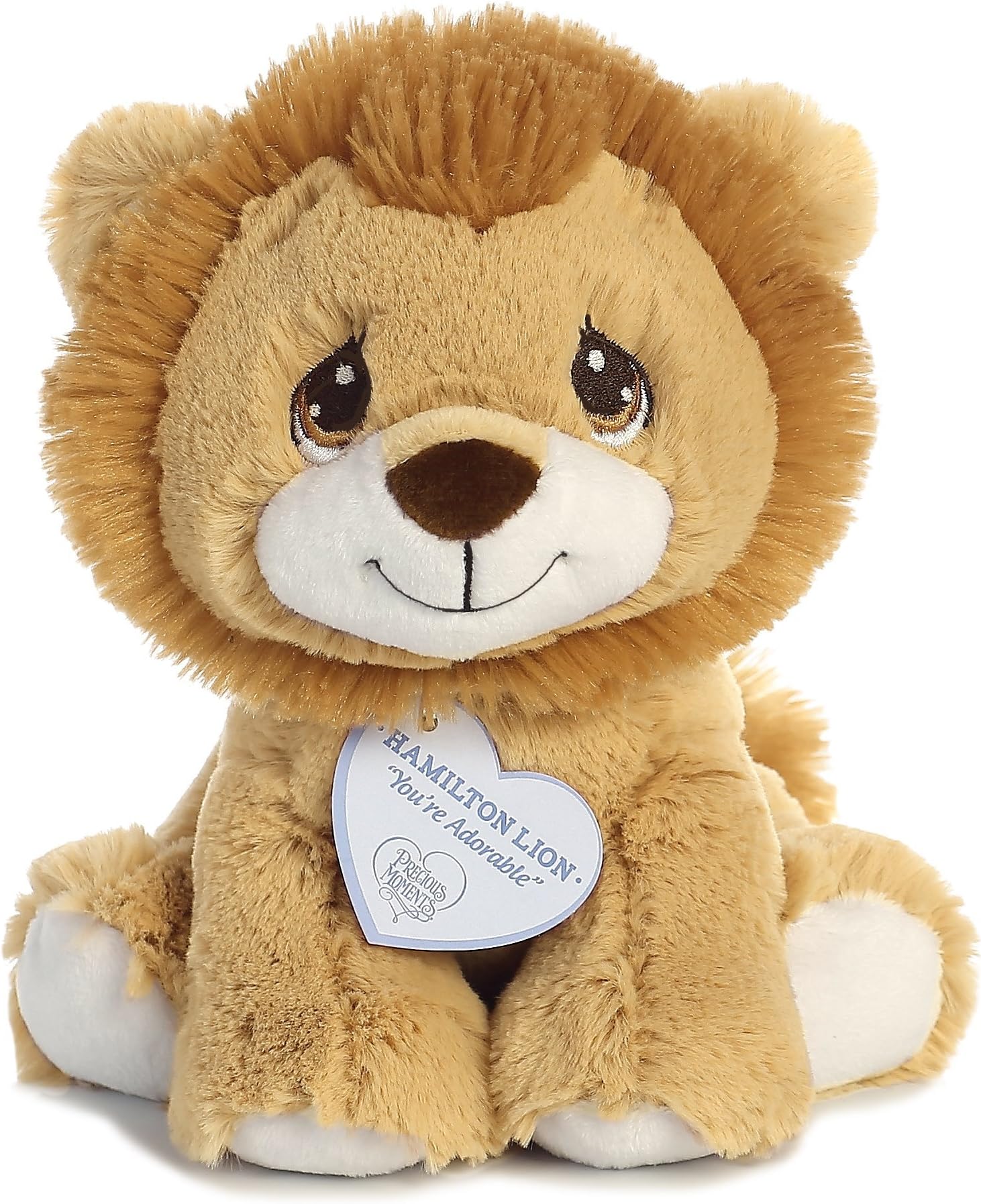 Adorable Precious Moments™ Hamilton Lion Stuffed Animal - Heartwarming Toy for Comforting Children - for Sentimental Gifts, Birthdays, and Adults - Brown 7 Inches