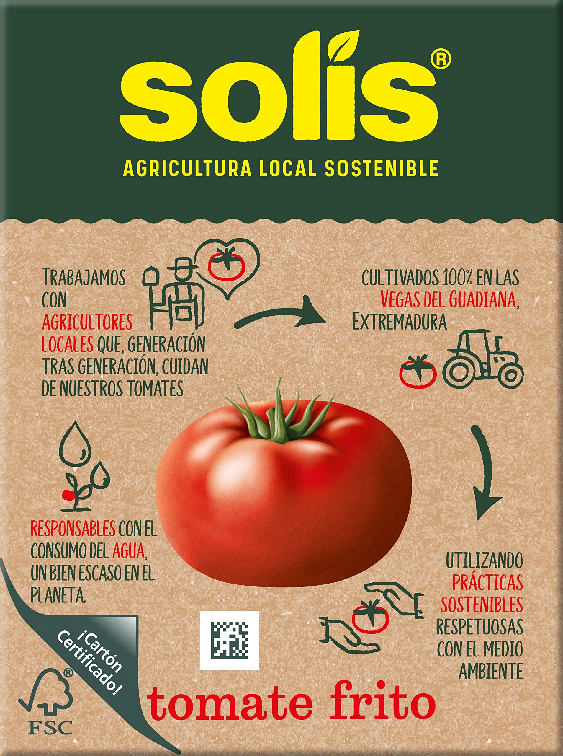 SOLÍS Tomate Frito Estilo Casero Brick - Sin Gluten - 350g