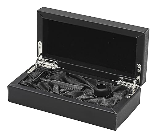 Miniatura 2 de Pearl Flexi - Maquinilla de afeitar de seguridad ajustable, edición negra, reutilizable, hecha de 100 % latón, maquinilla de afeitar ecológica de