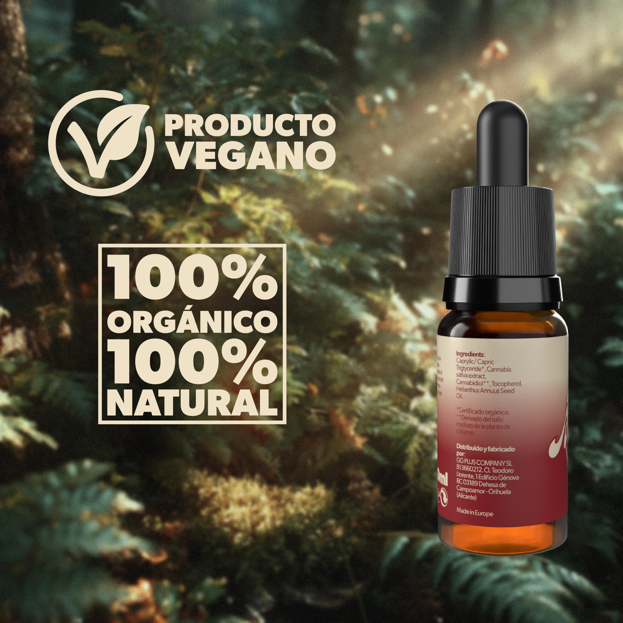 Aceite de Cañamo Isolated 40% | Máxima Potencia 30ml | Máxima Pureza | 0% THC | Oil Orgánico y Testado en Laboratorio | Certificado CPNP