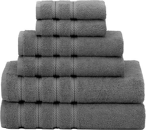 American Soft Linen - Juego de toallas de 100 % algodón turco, absorbentes, duraderas, suaves y mullidas, toallas de baño de hotel y spa de 22 ozm,