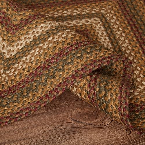 Miniatura 6 de VHC Brands Tea Cabin - Alfombra rectangular de yute rústico a rayas verdes con almohadilla para el suelo, 24 x 36 pulgadas