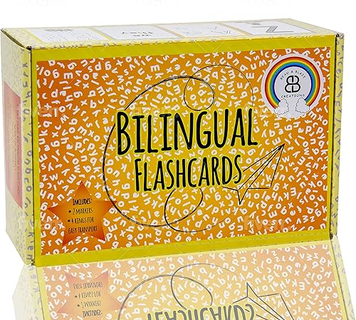 Miniatura 7 de Tarjetas flash bilingües en inglés y español juego de 4 tarjetas flash del alfabeto de borrado en seco tarjetas flash de números y tarjetas flash de