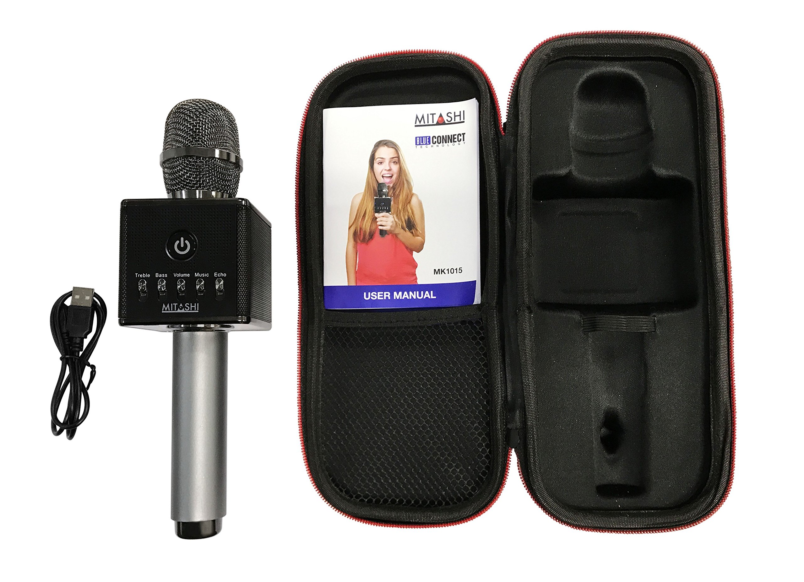 Mitashi Mk1015 Wireless Karaoke Mic With Inbuilt Speakers And