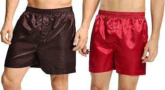 CYZ 2-PK Mens Satin Boxers