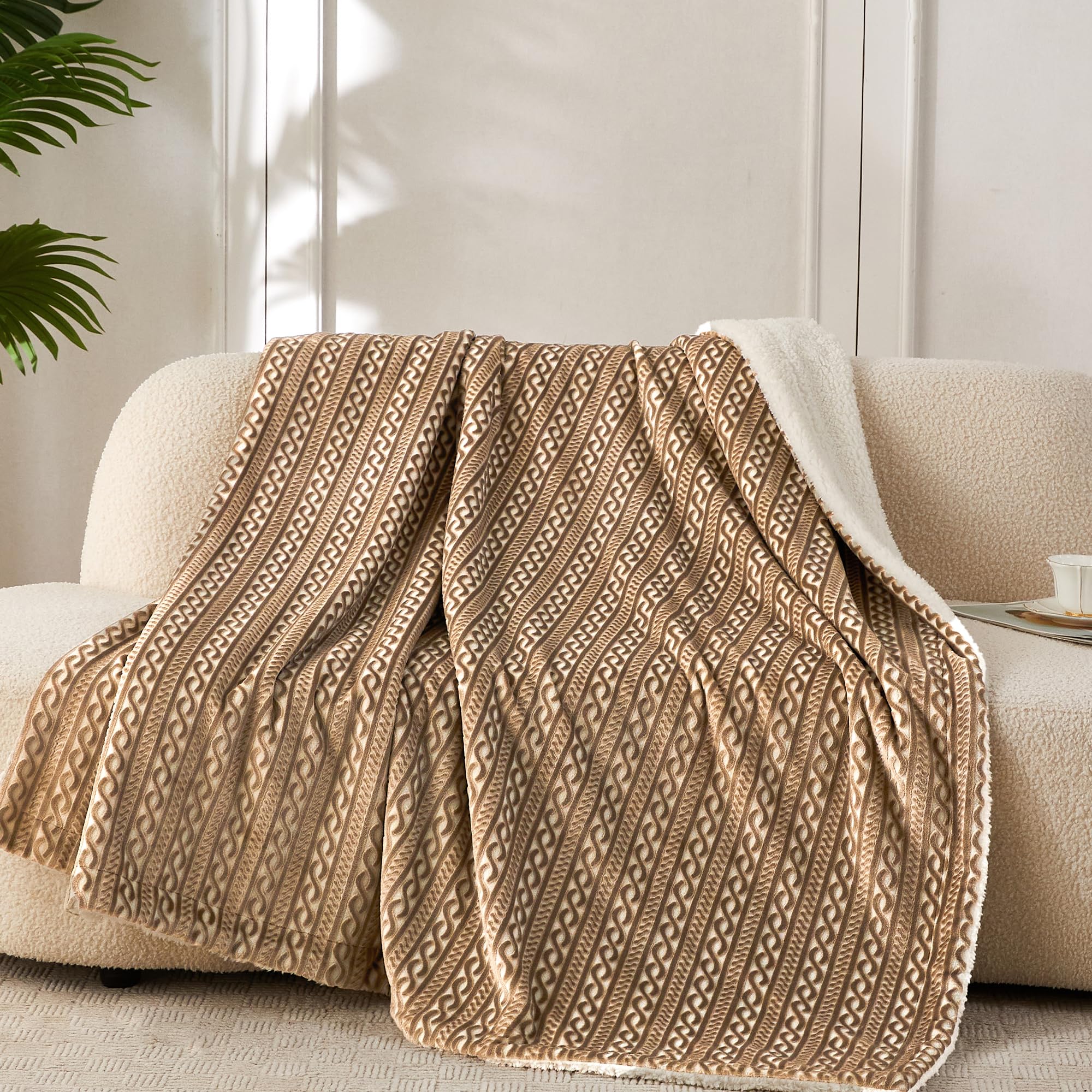 COOVA Fleece-Decke Mit Sherpa – Ultraweich, Kuschelig, Perfekt Für Sofa & Bett