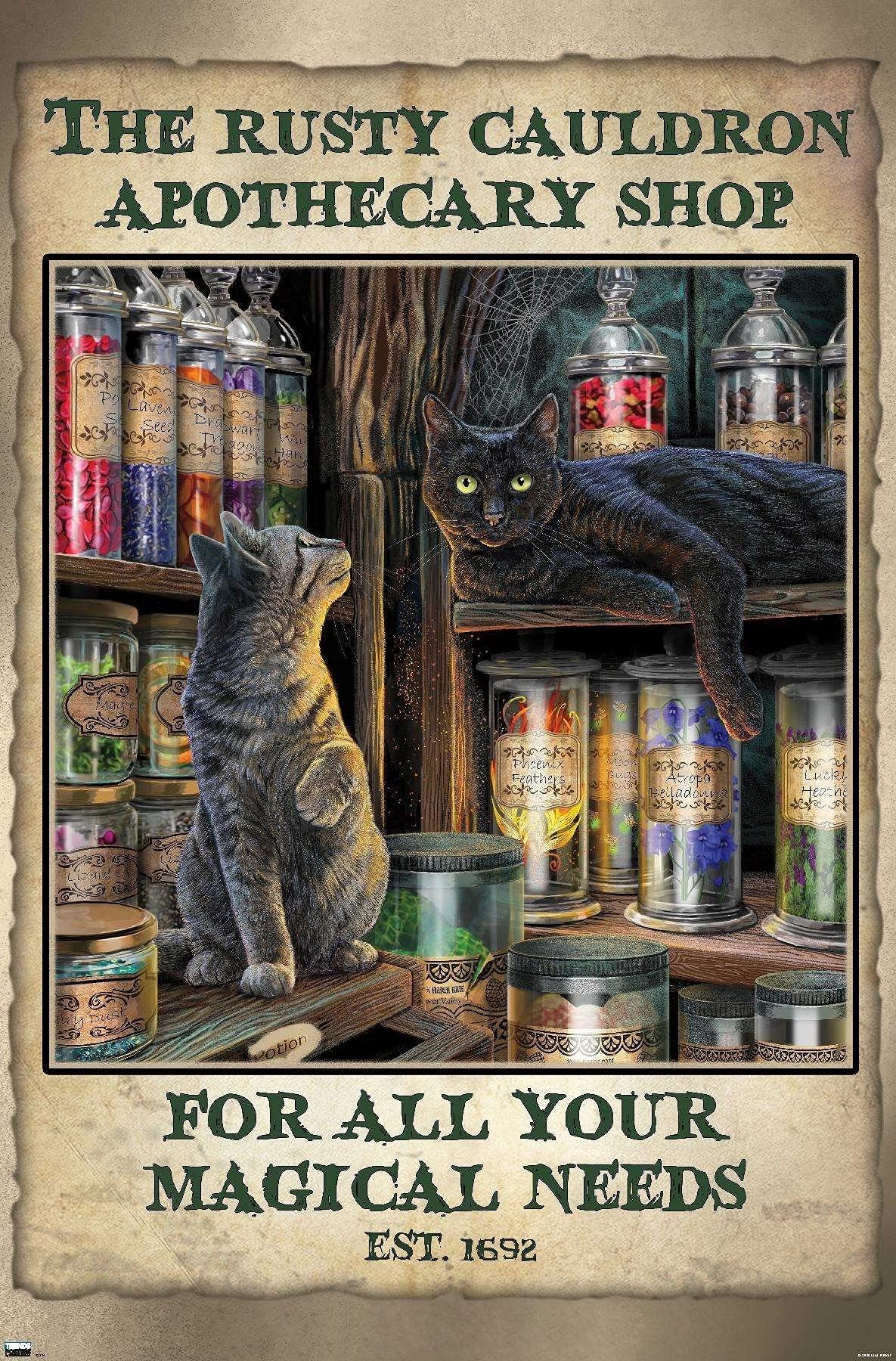 Krouterebs New The Rusty Cauldron Apothecary Shop Metal Tin Sign For Home And Kitchen Bar Man Cave Cafe Garage Wall Decor 12X8 Inch