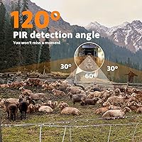 Vista 4 de usogood 4k 48MP Trail Camera Solar Powered Trail Cam,Game Cameras with Night Vision Motion Activated Waterproof,Hunting Camera Built in Lithium