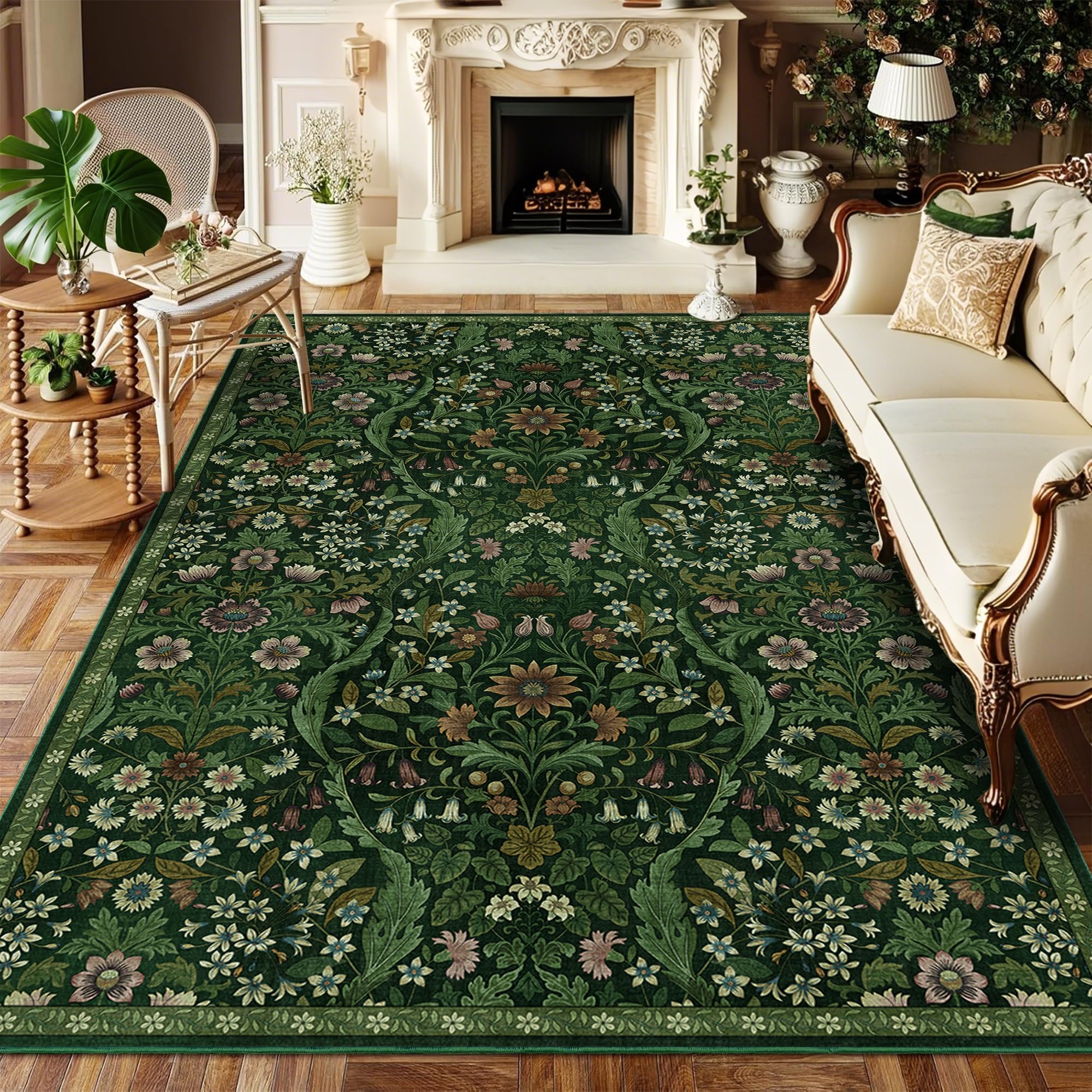 NakedCloud Boho Floral Rug