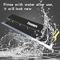 Vista 6 de Zozen Hoja de desnatado para paneles de yeso 16in/40cm, todo el cuerpo hecho de aleación de aluminio, hoja de acero inoxidable europeo, cuchillo