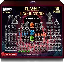 Classic Encounters - 125 Iconic DND Miniatures Bulk Monsters, Unpainted 28mm DND Minis, D&D Miniatures, Dungeons and Dragons Figures Mini, Dnd Figurines, Fantasy Tabletop D&D Accessories Assembled