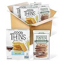 Vista 19 de Good Thins Galletas saladas de tres quesos con arroz y queso sin gluten, galletas para bocadillos a granel, 6 cajas de 3.5 onzas