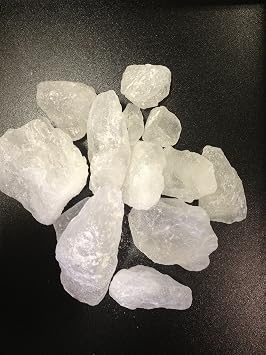 الأعشاب دائمة الخضرة بيدرا ألمبر الشب ستون 8 أوقية. - Phitkari Crystal Stone of Alumbre، Piedre Alum، Alum Rock، Fitkari - حقيبة الوقوف القابلة للإغلاق لضمان النضارة!