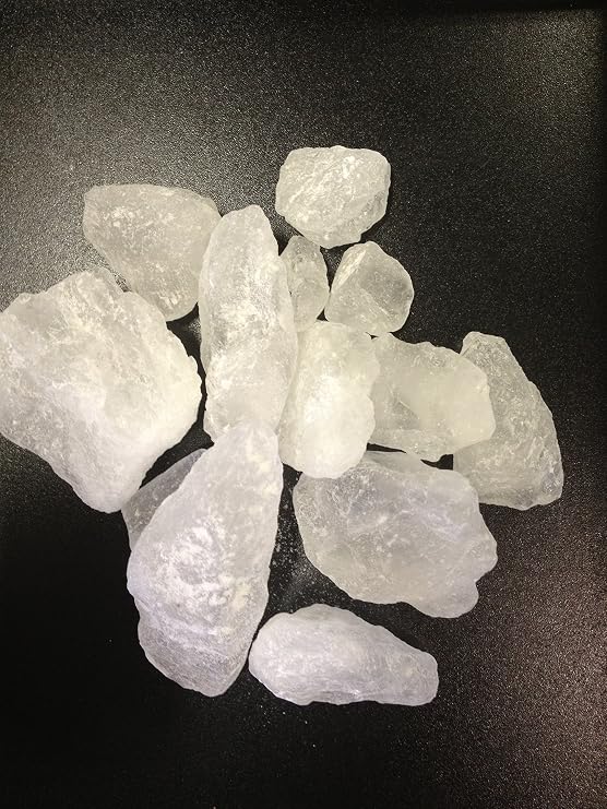 الأعشاب دائمة الخضرة بيدرا ألمبر الشب ستون 8 أوقية. - Phitkari Crystal Stone of Alumbre، Piedre Alum، Alum Rock، Fitkari - حقيبة الوقوف القابلة للإغلاق لضمان النضارة!